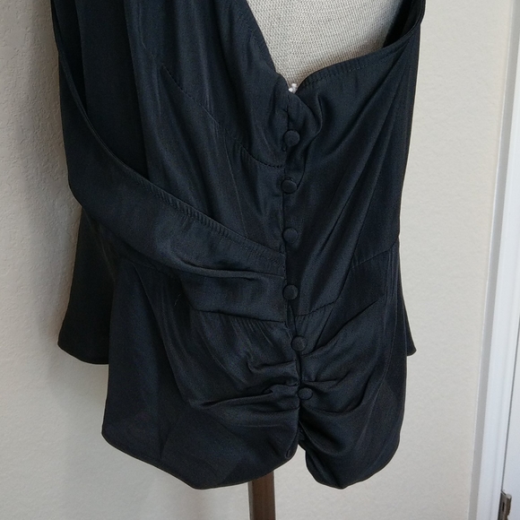 NWT Chelsea 28 Black Satin Cami Tank Top in XL - Picture 4 of 8